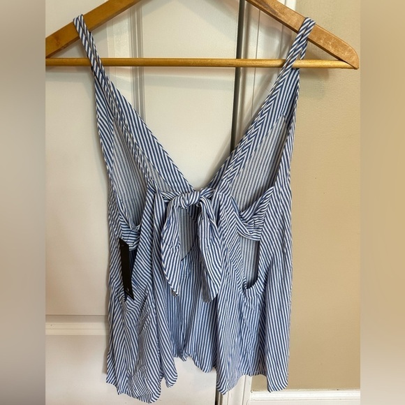 NWT Adrift Navy Blue and White Striped Tank Top - Picture 6 of 6